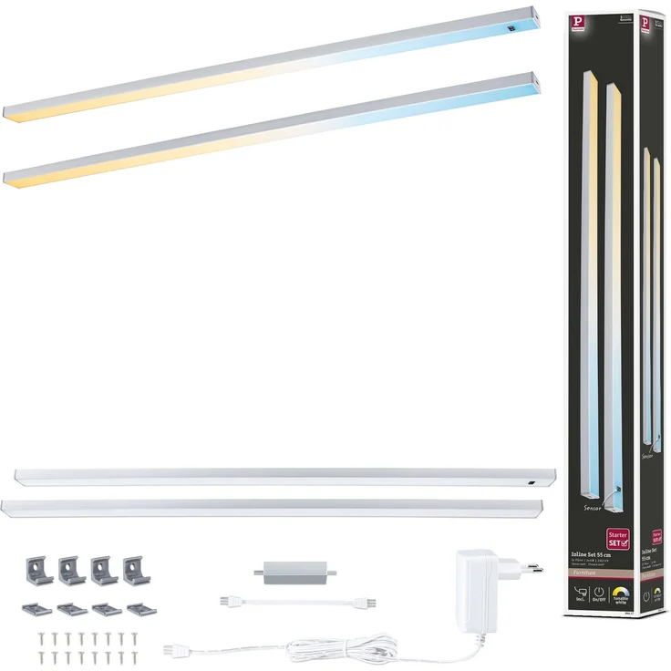 Paulmann LED Lichtleiste Inline chrom matt 55 cm TW 2er Set – Bild 6