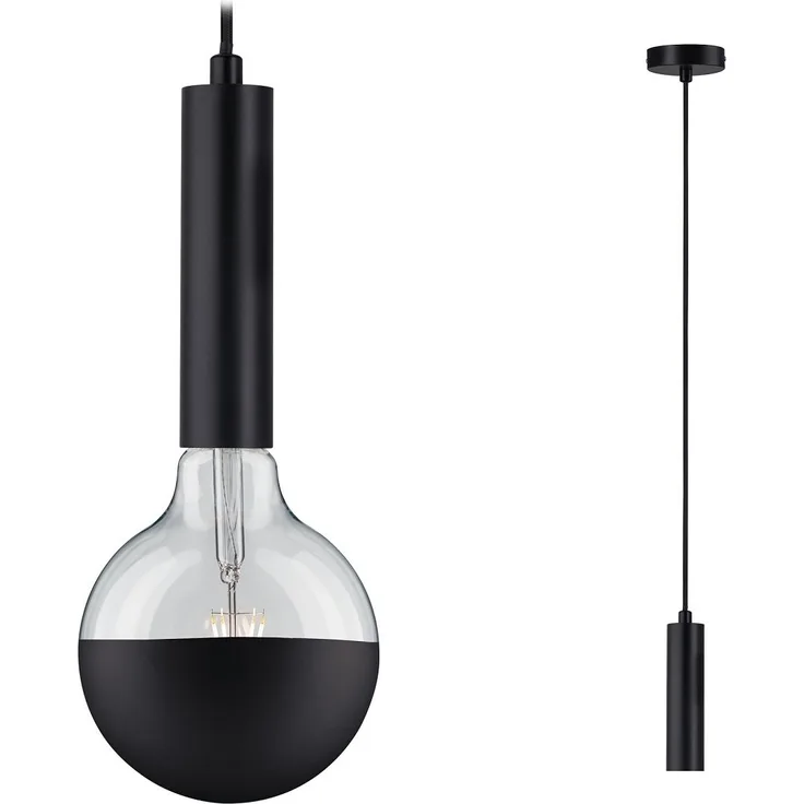 Paulmann 79757 Pendelleuchte Neordic Kine E27 Schwarz Metall