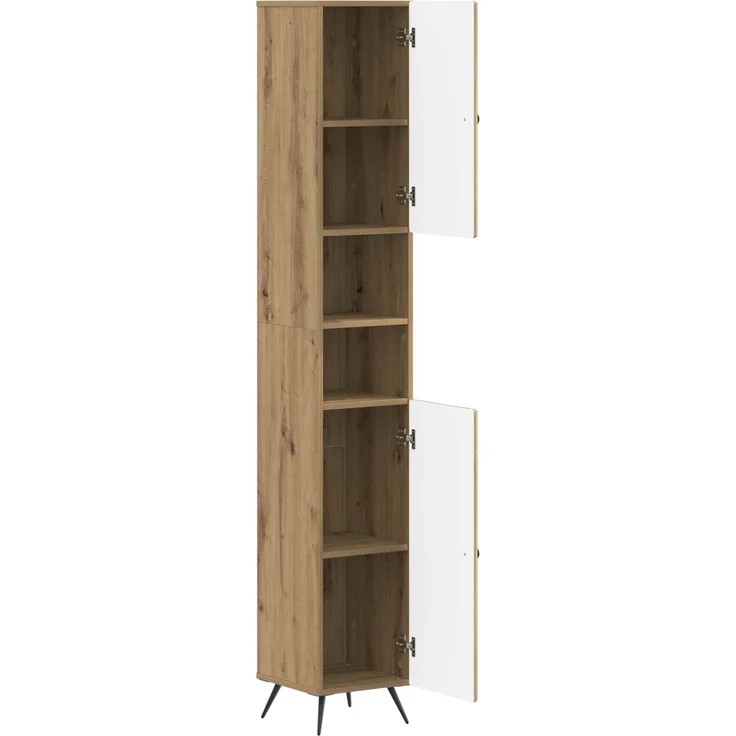 vidaXL Badezimmerschrank mit offenem Regal BREDA Artisan-Eiche 897484 – Bild 3