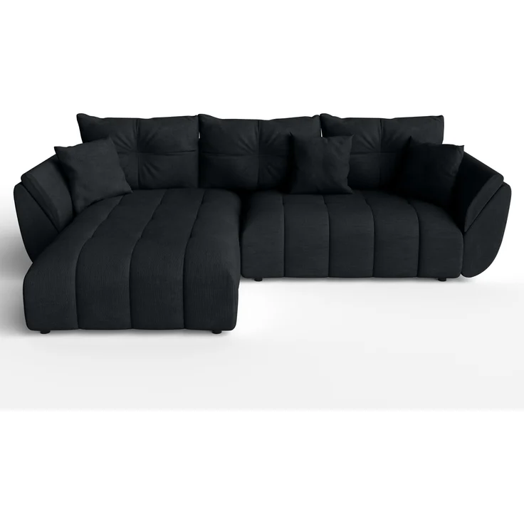 AX LIVING L Form schwarze Ecksofa Verciani Schlaffunktion Bettkasten – Bild 5