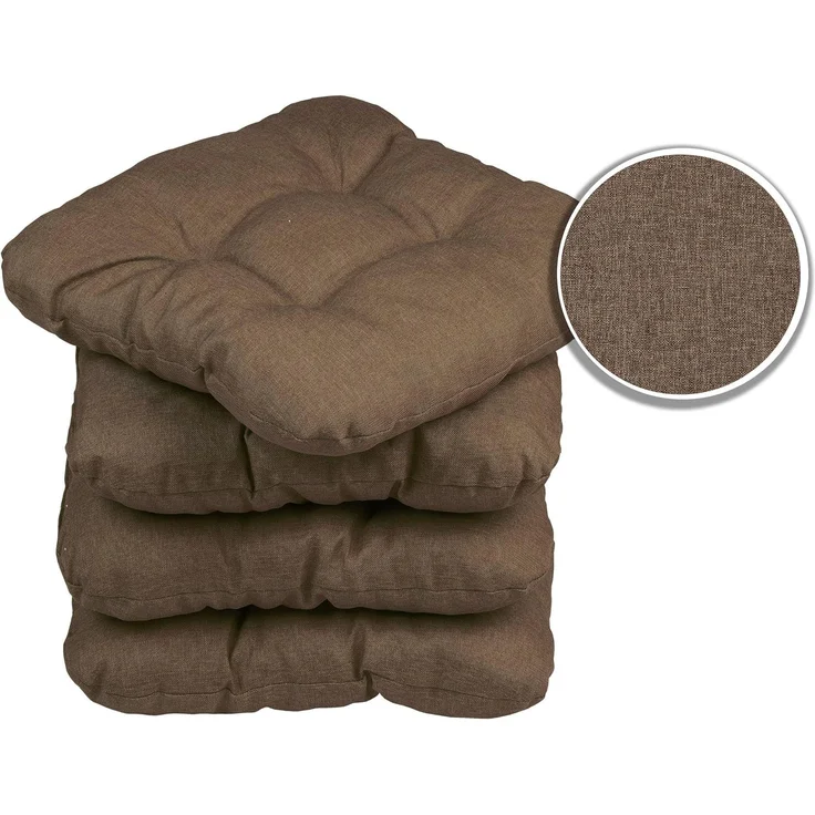 sunnypillow Stuhlkissen 4er Set Stuhlkissen 40x40 cm Bequeme 8cm, Polsterauflage Auflage für Stühle / Bänke – Bild 1