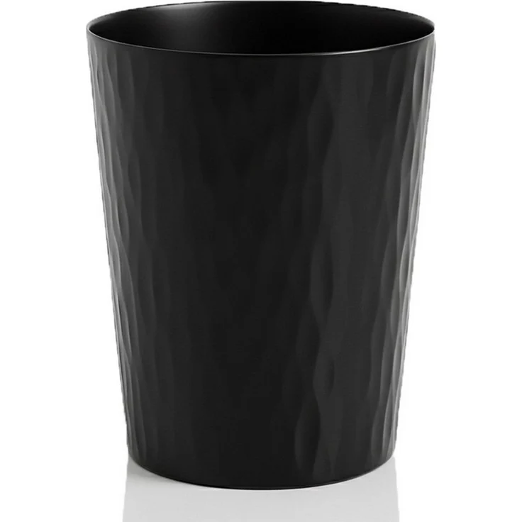 Sinoba Papierkorb moderner Mülleimer Papiereimer 9099, rund, 12 l, Schwarz – Bild 1