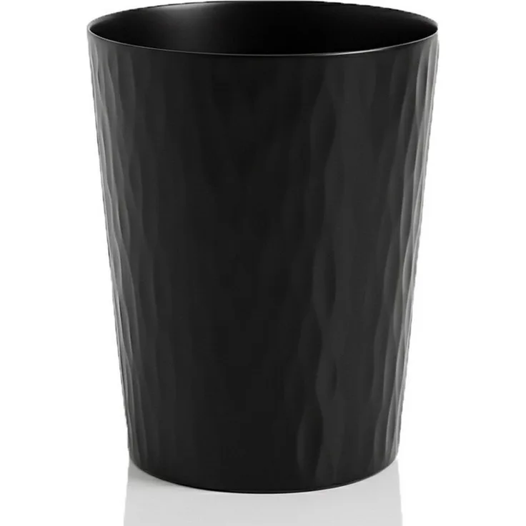 Sinoba Papierkorb moderner Mülleimer Papiereimer 9099, rund, 12 l, Schwarz