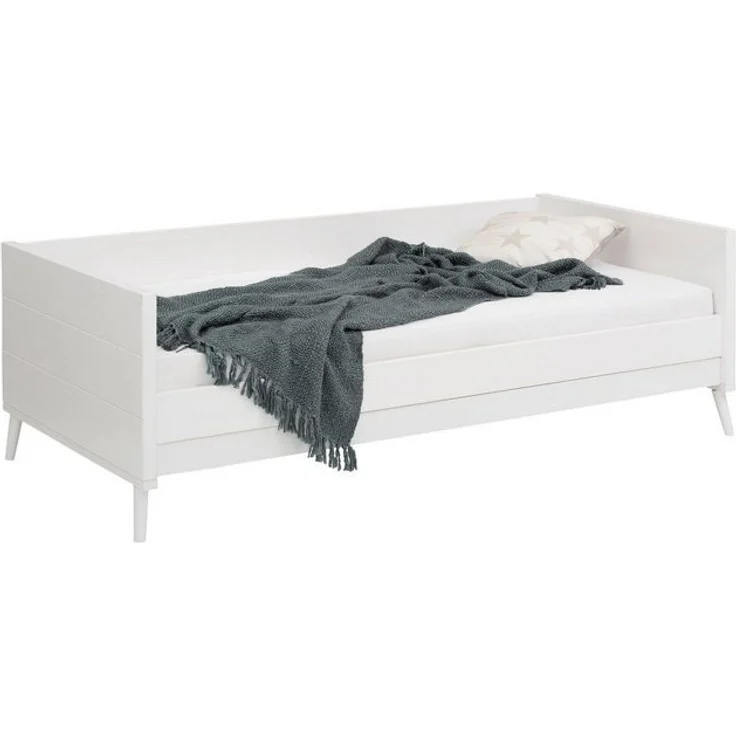 Lüttenhütt Jugendbett Ellen, aus massivem Kiefernholz, in 2 verschiedenen Farben, mit Holzfüßen – Bild 4