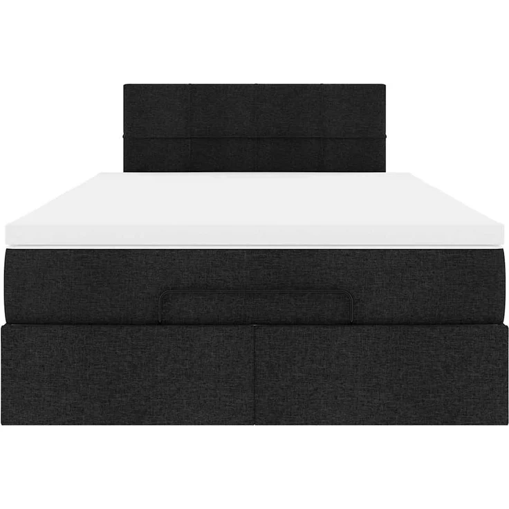 vidaXL Ottoman-Bett mit Matratze & LEDs Schwarz 120x200 cm Stoff 3312300 – Bild 7