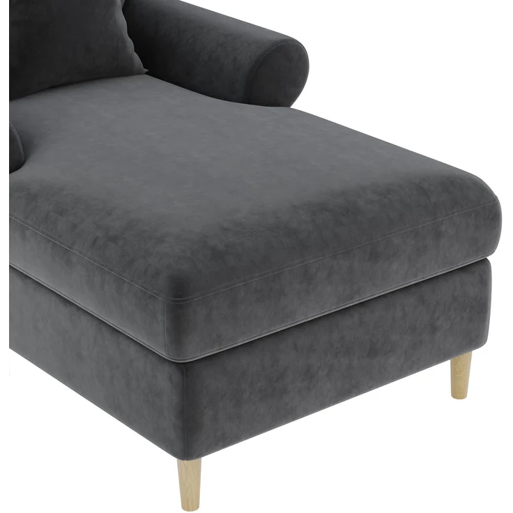 Gepolsterter Relaxsessel, klappbarer Schlafsessel aus hochwertigem Samt, XXL Einzelsessel für Wohn- und Schlafzimmer, Grau, Maße B133 × T87 × H90 cm – Bild 10