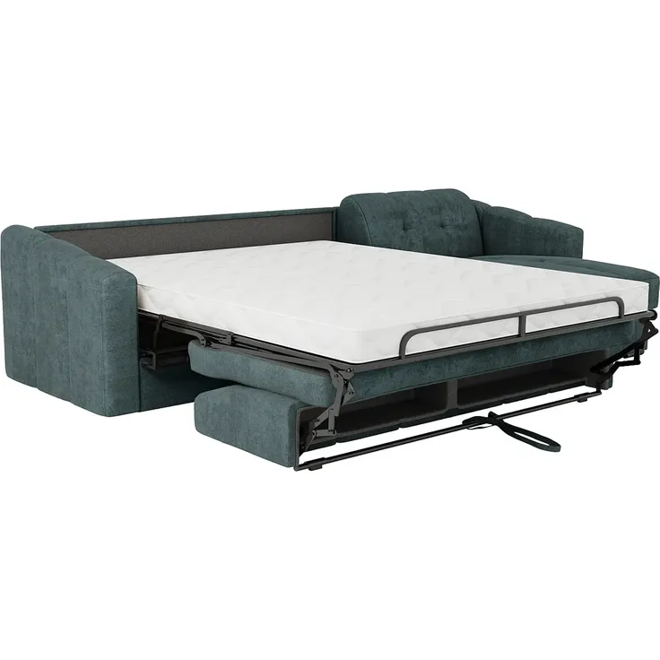 Vente-unique - DARIELO Sofa Stoff Blau - B 223 cm152 cm x H 85 cm x L 295 cm – Bild 7