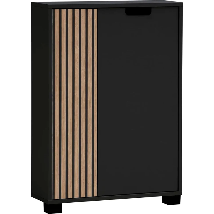 Schildmeyer Midischrank Ryker Highboard, Breite 59 cm (1-St) Tür links in Akustik-Optik - Breite: 19,5 cm, rechts: 36,1 cm – Bild 1