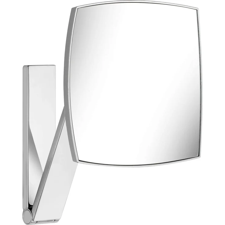 Keuco Kosmetikspiegel iLook_move (Wandmontage, modern), Wandspiegel, 5-facher Vergrößerung, 20x20cm, eckig, chrom, Wandmontage – Bild 1