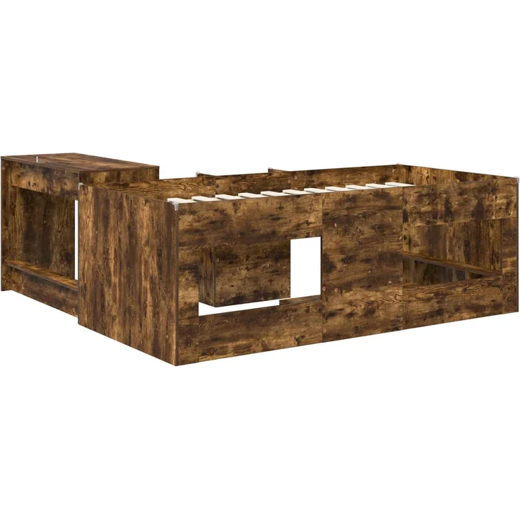 vidaXL Hochbett mit Schreibtisch für Kinder 2 stk. Räuchereiche 3423474 – Bild 5