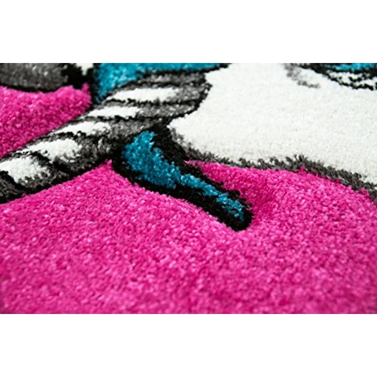 Carpetia Kinderteppich Kinderteppich Spielteppich Kinderzimmer Mädchen Teppich Einhorn Pink, rechteckig, Höhe: 13 mm – Bild 6