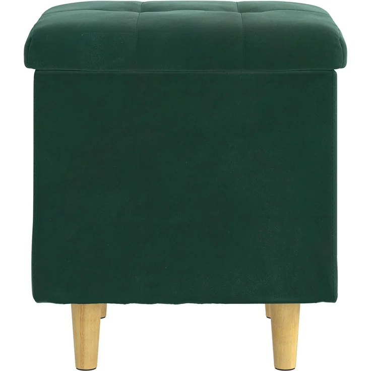 vidaXL Ottoman mit Stauraum Dunkelgrün 40 x 40 x 45 cm Samt 876812 – Bild 6