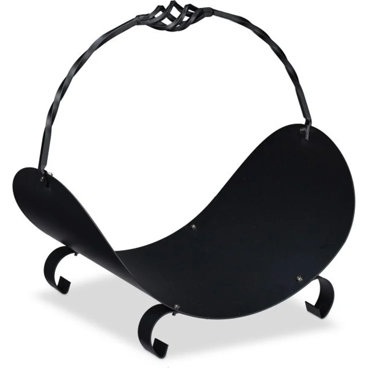 Kaminholzkorb Metall schwarz 10033827 – Bild 9