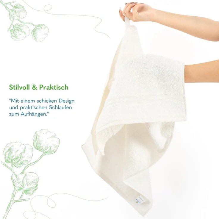 HAMMETEX Handtuch Set 4er Set Handtücher 50x100 cm, 100% Baumwolle, Weich & Saugstark, Frottier (Set, 4-St), mit Bordüre, einfarbig, weich – Bild 6
