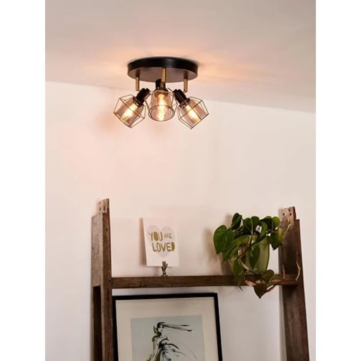 LUCIDE NILA, Deckenstrahler Ø 36 cm, 3xE14, schwenkbar, schwarz, Metall, dimmbar – Bild 4