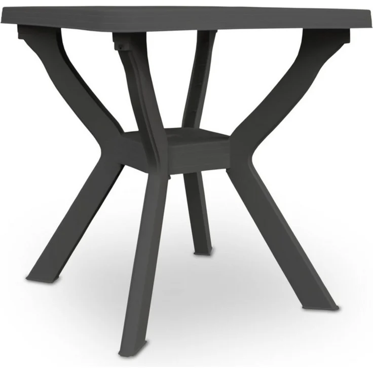 Spetebo Gartentisch Kunststoff Outdor Tisch quadratisch 70 cm (Anzahl, 1-St, Stück), mit modernem X-Gestell – Bild 2
