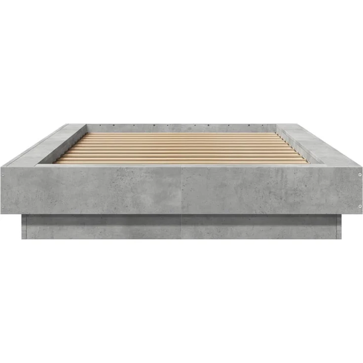 vidaXL Bettgestell Betongrau 75x190 cm Holzwerkstoff 3281248 – Bild 4
