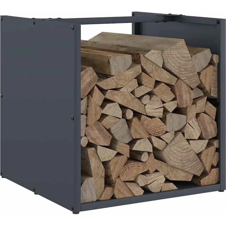vidaXL Brennholzregal Anthrazit 40x40x40 cm Kaltgewalzter Stahl 864239 – Bild 4