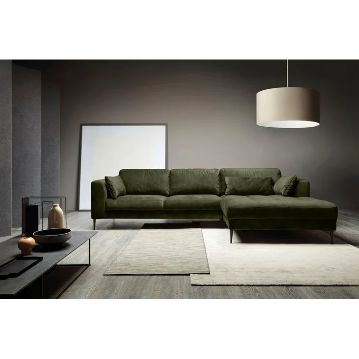 TRENDMANUFAKTUR Ecksofa Luzi, wahlweise mit Schlaffunktion und Bettkasten bestellbar, L-Form, Designsofa mit tollem Sitzkomfort, Metallfüße schwarz, Breite 280 cm – Bild 5
