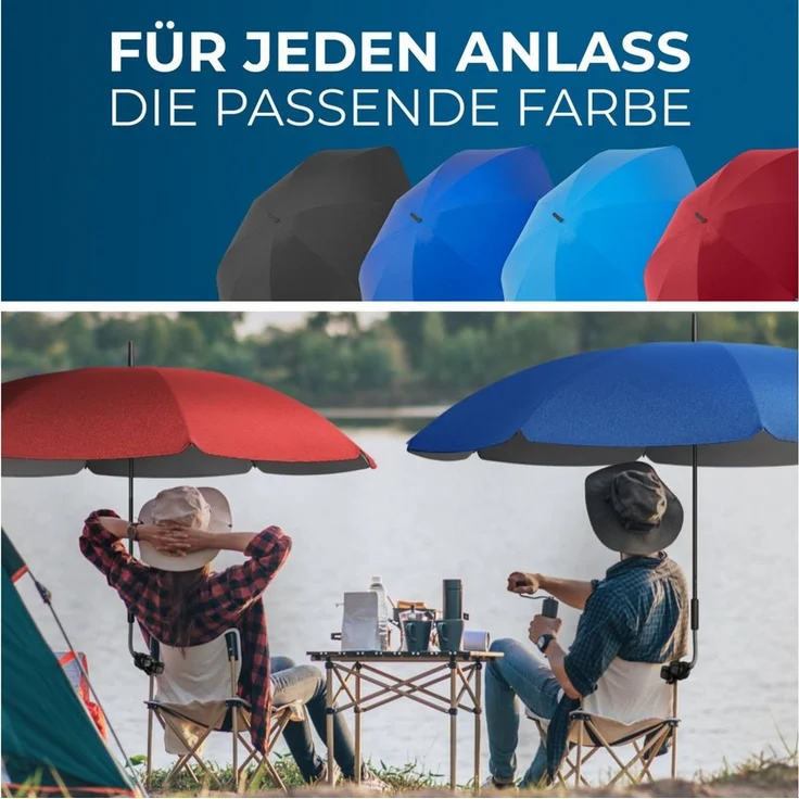 Styngard Sonnenschirm Stuhl Sonnenschirm für Liegestuhl mit UV Schutz 50+/120 cm Durchmesser – Bild 2