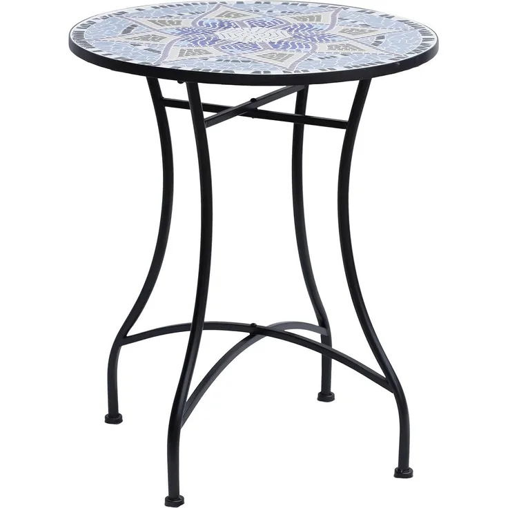 Outsunny Gartentisch Mosaiktisch rund