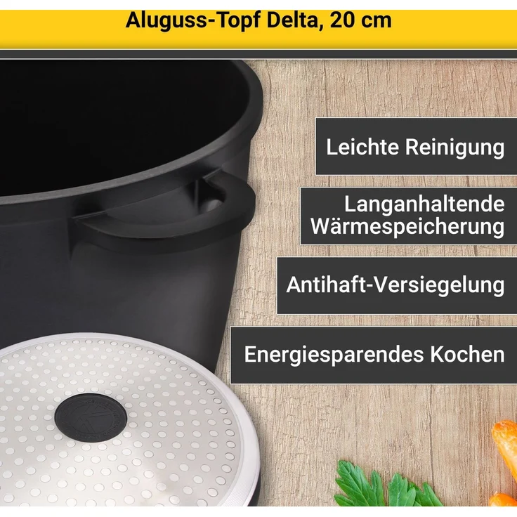 KARL KRÜGER Fleischtopf Delta 2,1 Liter Ø20cm Aluguss – Bild 4