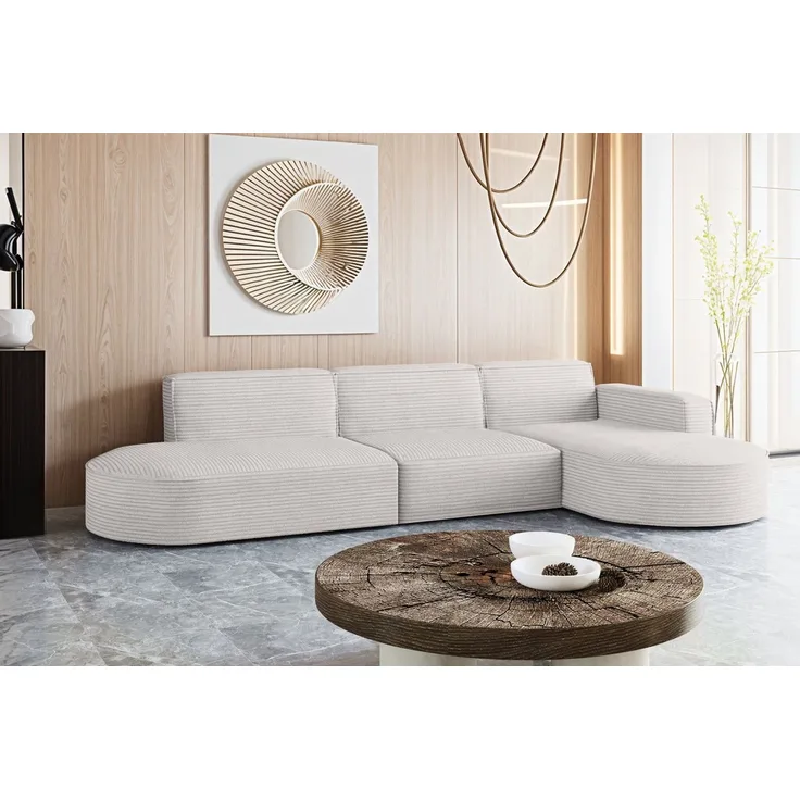 Kaiser Möbel Ecksofa Designer, Sofa L form MODENA stoff Poso, Dekorative Kissen, viele Farben, bequem