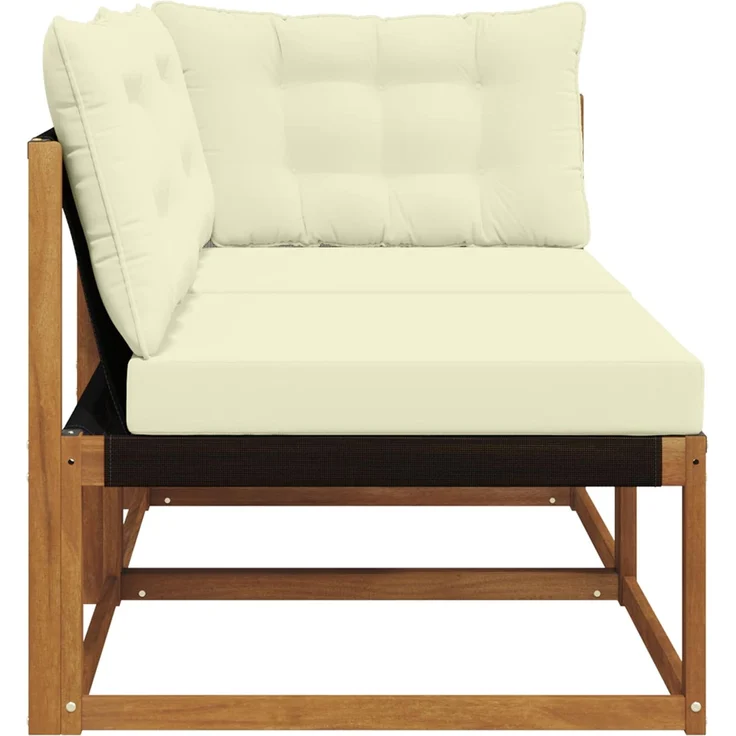 vidaXL Mittel- und Ecksofa 2 stk. 2-Sitzer Massivholz Akazie 900649 – Bild 6