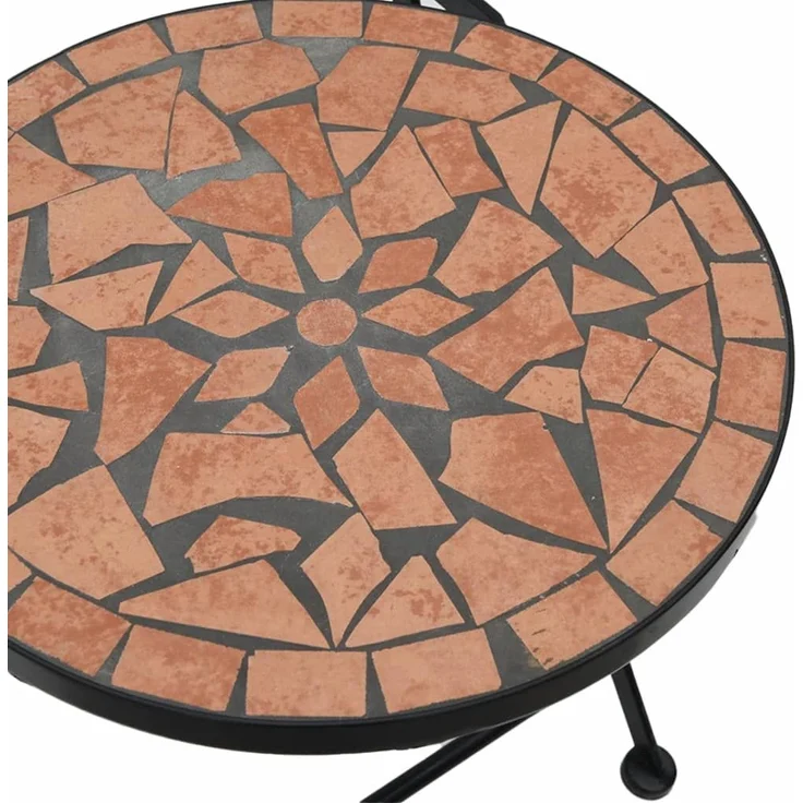 vidaXL Bistrostühle 2 Stk. Klappbar Terracottarot Keramik 4003403 – Bild 8