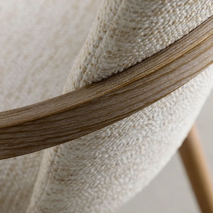 Polsterstuhl Buche 54 x 59 x 82 beige EMILIO #03 – Bild 5