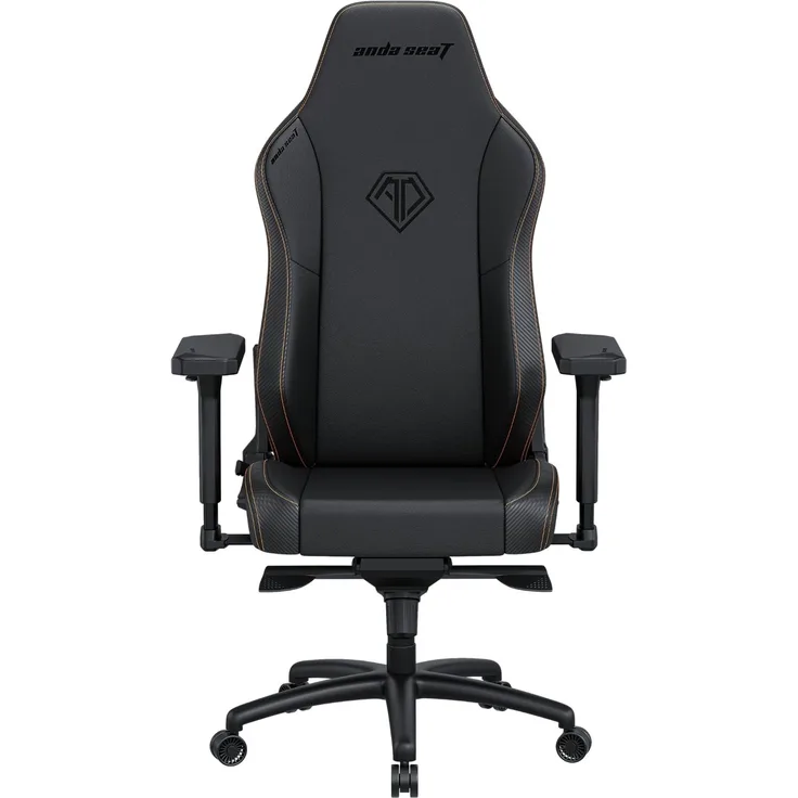 Anda Seat Phantom 3 Gaming Stuhl Ergonomisch - XL Gamerstuhle für Erwachsene mit 4D-Armlehnen, Fleckenabweisendes Kunstleder, Nacken- und Lendenwirbelstütze, Schreibtischstuhl und Gamer Stuhl Schwarz