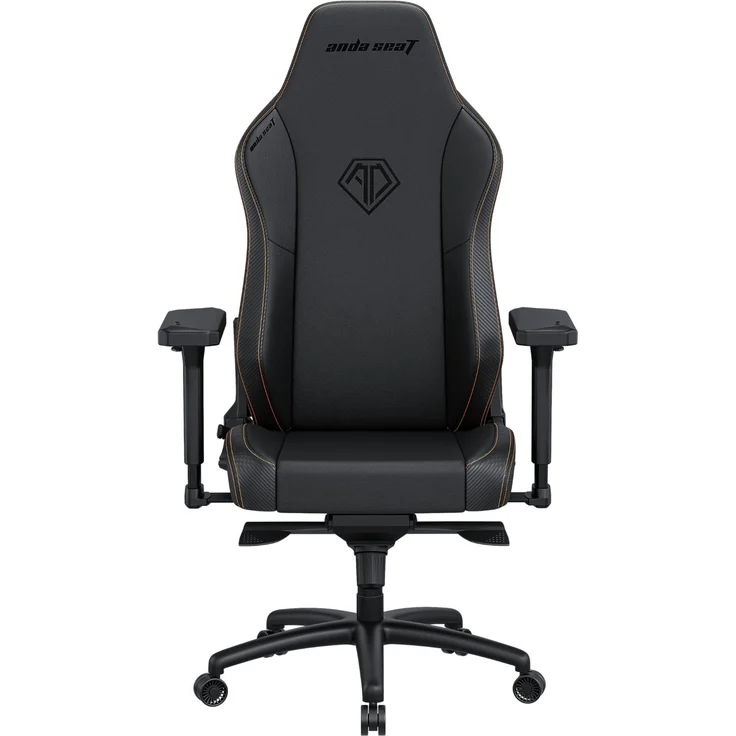 Anda Seat Phantom 3 Gaming Stuhl Ergonomisch - XL Gamerstuhle für Erwachsene mit 4D-Armlehnen, Fleckenabweisendes Kunstleder, Nacken- und Lendenwirbelstütze, Schreibtischstuhl und Gamer Stuhl Schwarz