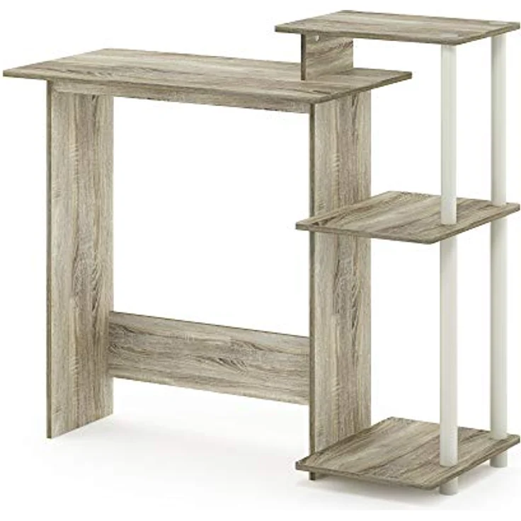 Furinno Efficient Home Computer Schreibtisch, PC-Tisch, Sonoma Eiche/Weiß, 100. 6 (Breite) x 85. 3 (Höhe) x 39. 6 (Tiefe) cm – Bild 8