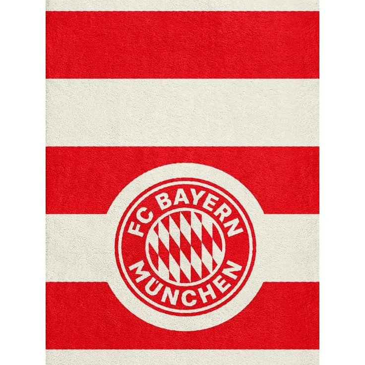 FC Bayern München Badetuch FC Bayern München I Badetuch I Rot/Weiß, Baumwolle – Bild 2