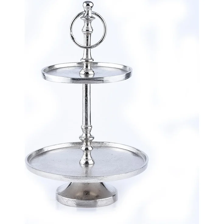 Marrakesch Orient & Mediterran Interior Etagere Etagen Etagere aus Aluminium Annika, Cupcake Ständer modern Tischdeko, Handarbeit – Bild 1