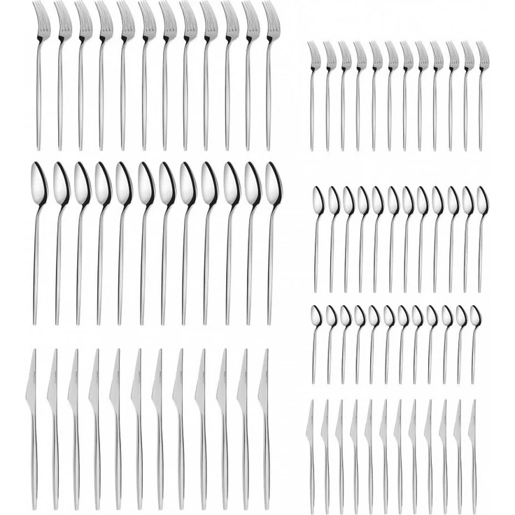 Karaca Besteck-Set Karaca Moongate Besteckset für 12 Personen 84-teilig Edelstahl Silber (84-tlg), 12 Personen, 316+ Edelstahl – Bild 2