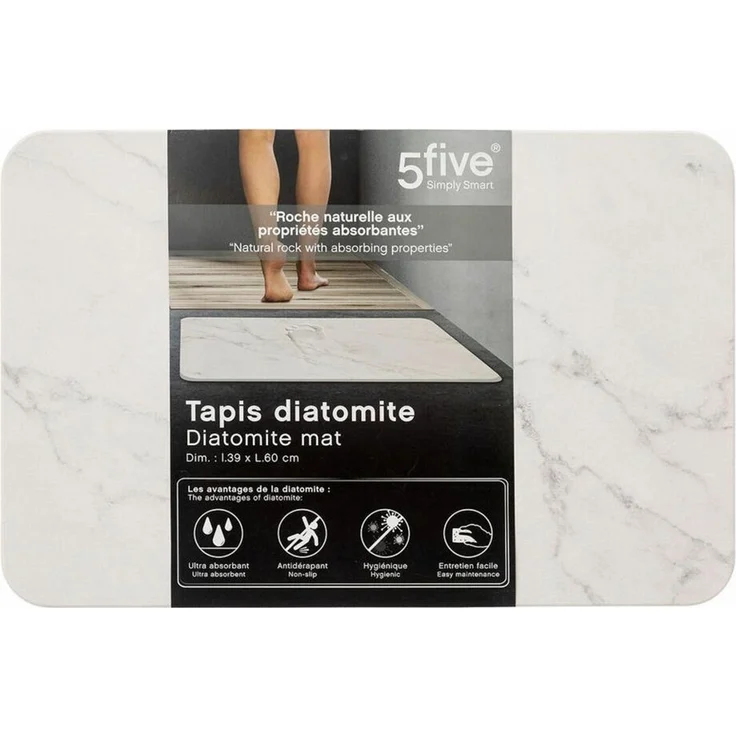 5 five simply smart 5five Lea Teppich, Diatomit, 39 x 60 cm, Weiß – Bild 4