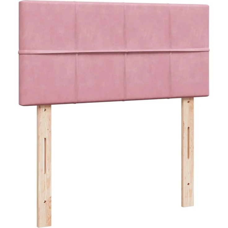 vidaXL Boxspringbett mit Matratze Rosa 100x200 cm Samt 3287667 – Bild 5