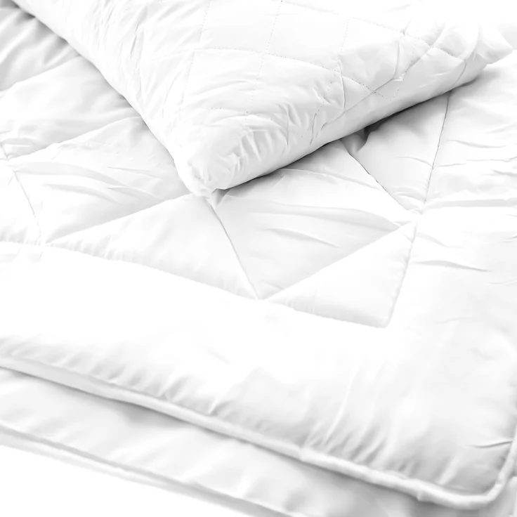 Steppdecke mit Füllung in weiß – atmungsaktive Sommerbettdecke 135 x 200 cm – Bild 3