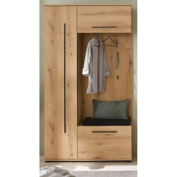 Kompaktgarderobe Design-D in Evoke Eiche 111 x 200 cm – Bild 2
