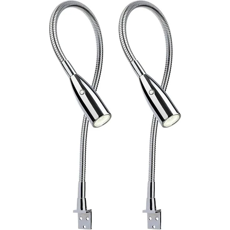 kalb Bettleuchte LED Leseleuchte Aufbauleuchte Nachttischlampe Bettlampe Leselampe, 2er Set, warmweiß