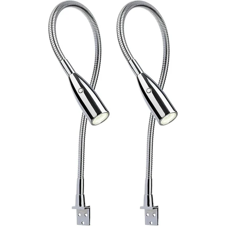 kalb Bettleuchte LED Leseleuchte Aufbauleuchte Nachttischlampe Bettlampe Leselampe, 2er Set, warmweiß – Bild 1