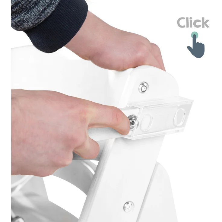 roba Treppenhochstuhl 'Sit Up Click & Fun' - Essbrett & Bügel - Klickverschluss - mitwachsend - Weiß – Bild 7