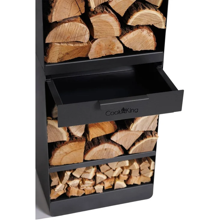 CookKing Stahl Kaminholzregal Vento | Schwarz | – Bild 4