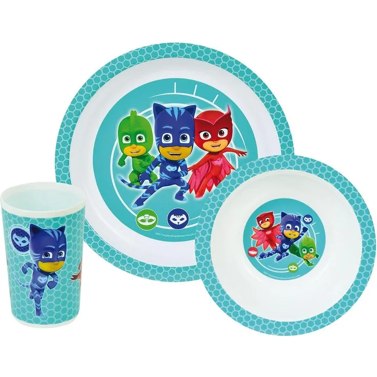 Disney eetsetje PJ Masken dreiteilig blau
