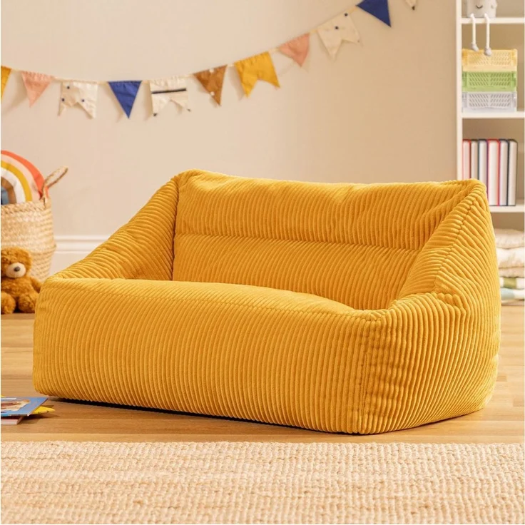 icon Sitzsack Sofa für Kinder aus Cord mit Füllung, Made in Germany, für Kinderzimmer, flauschig – Bild 2