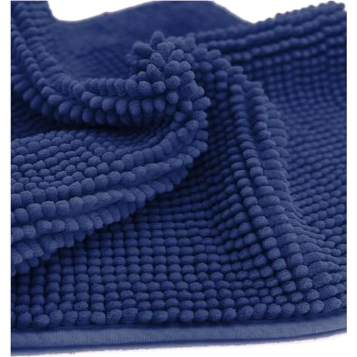 heimtexland Badematte Badvorleger Chenille Badteppich Duschvorleger, rutschhemmend beschichtet, Fußbodenheizung geeignet, fußbodenheizungsgeeignet, saugstark, schnell trocknend, strapazierfähig, rutschfest, Polyester, rechteckig, 45x50 cm, Hochflor, su... – Bild 5