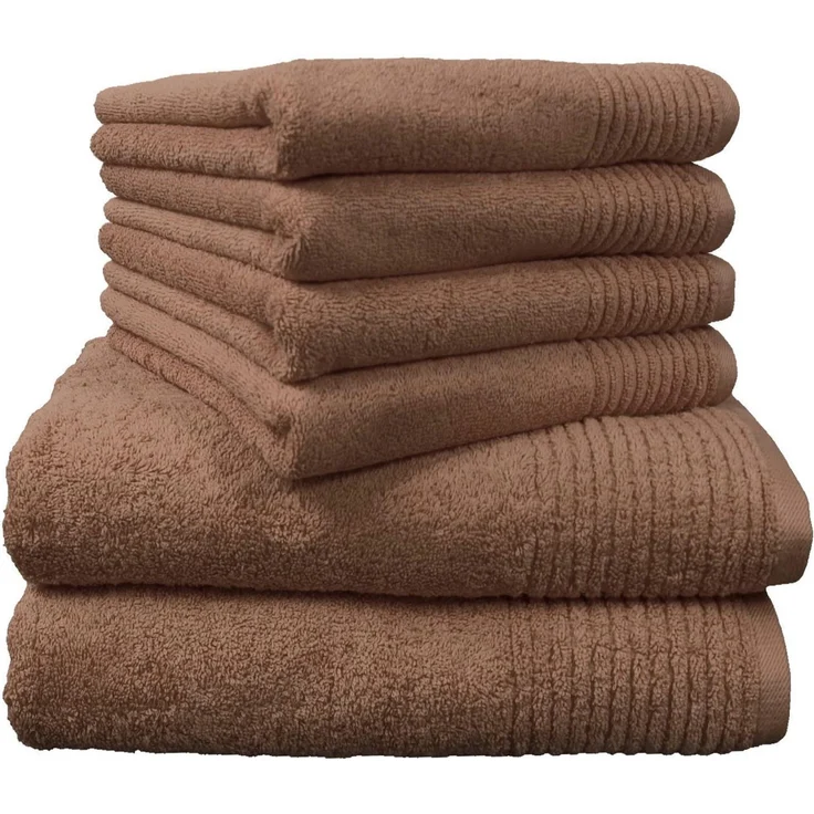 Dyckhoff Handtuch Set Brillant, Walkfrottee (Set, 6-St), mit Streifenbordüre,4 Handtücher (50x100cm), 2 Duschtücher (70x140cm) – Bild 1