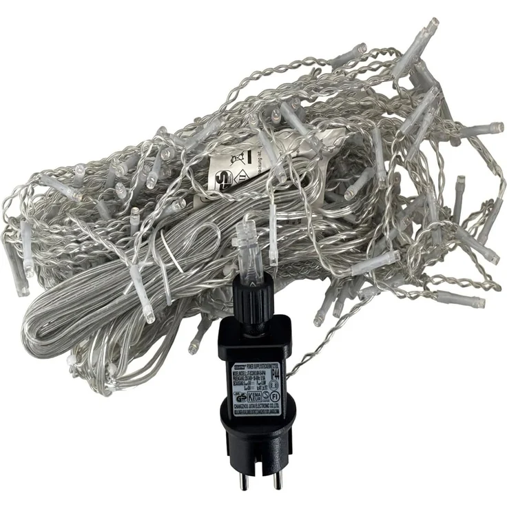 Mojawo Lichtervorhang 160er LED-Lichtervorhang Innen und Außen warmweiß – Bild 6