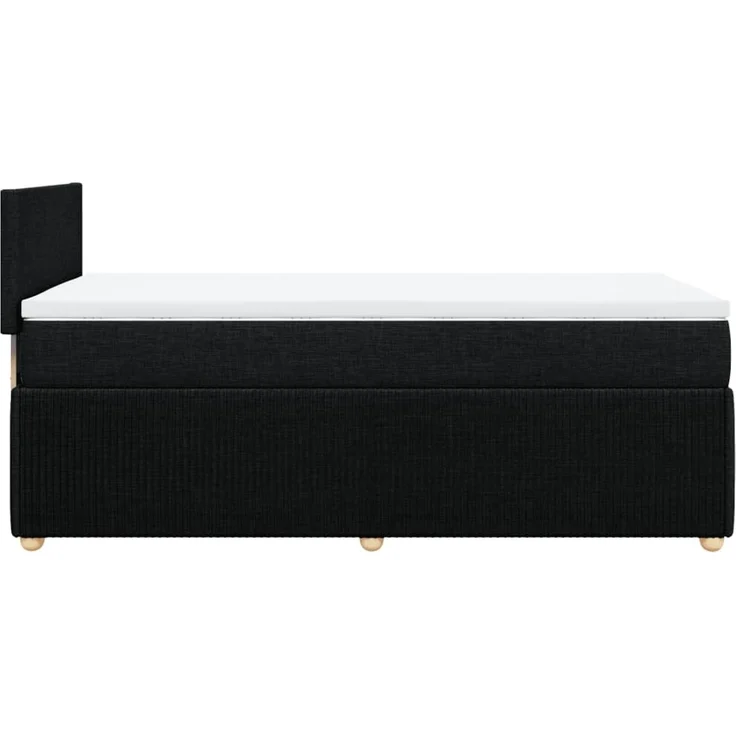 vidaXL Boxspringbett mit Matratze Schwarz 100x200 cm Stoff 3287362 – Bild 5